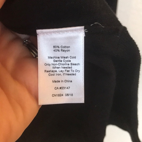 Talbots Woman Black side slit button cardi - Picture 4 of 6